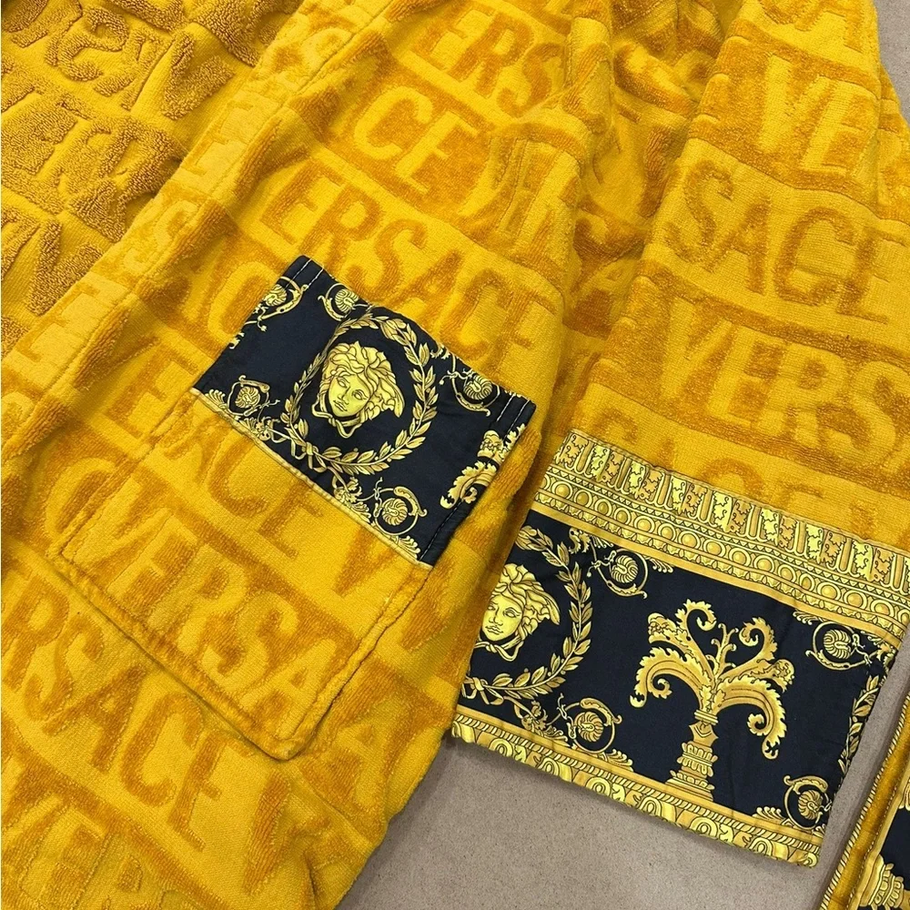 Versace Gold Textured Robe (Large) - Picture 8 of 15
